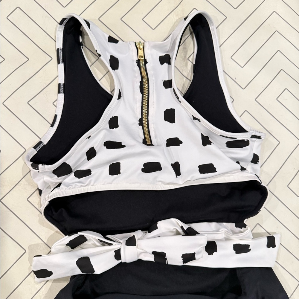 Albion White and Black One Piece Swimsuit - Picture 9 of 14